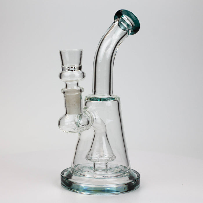 6" Cone diffuser glass bong Bongs ONE Teal