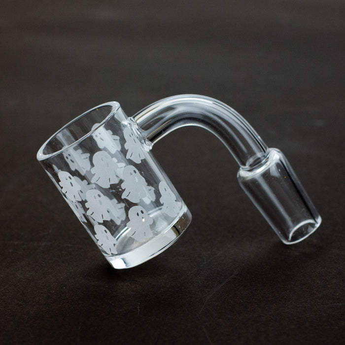 Flat top Original banger with sandblast graphic for 14 mm male joint