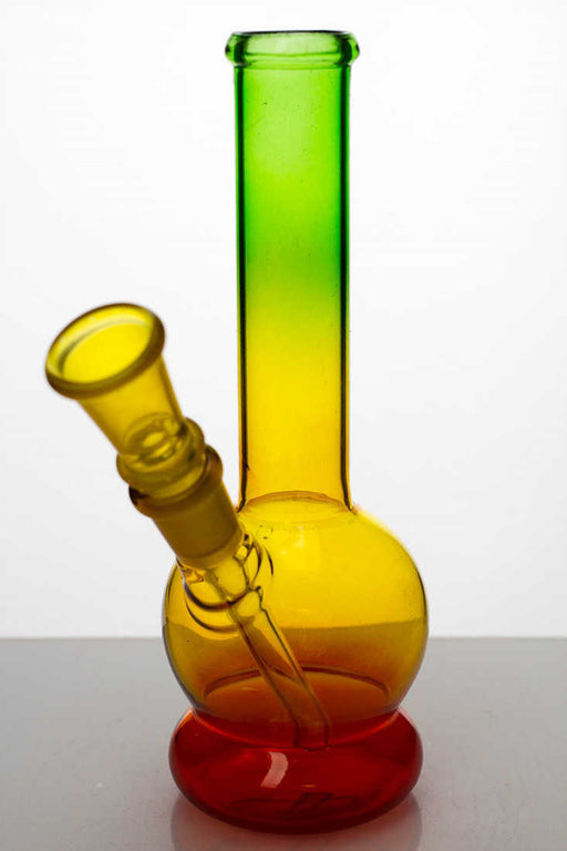 7" glass water bong with bowl stem-Rasta - One Wholesale