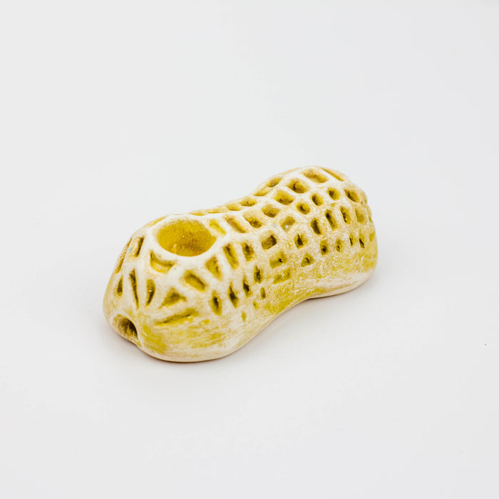 Handmade Ceramic Smoking Pipe [Peanut] Quartz hand pipe Black Piranha Designs