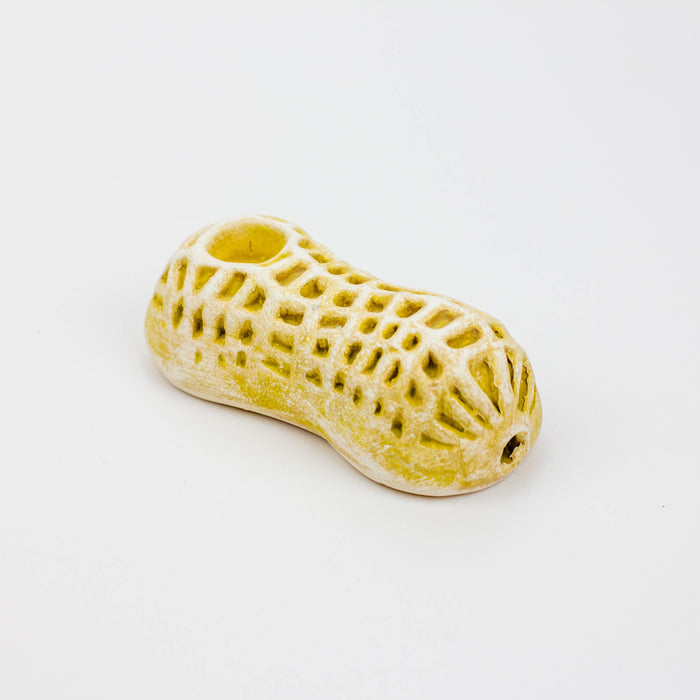 Handmade Ceramic Smoking Pipe [Peanut] Quartz hand pipe Black Piranha Designs