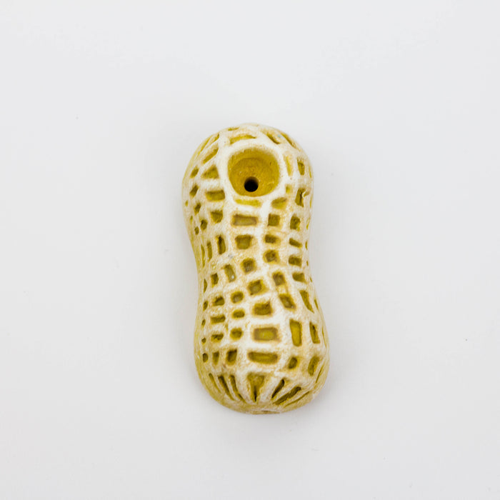 Handmade Ceramic Smoking Pipe [Peanut] Quartz hand pipe Black Piranha Designs