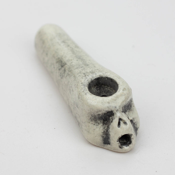 Handmade Ceramic Smoking Pipe [COLLECTIONS] Quartz hand pipe Black Piranha Designs Skull