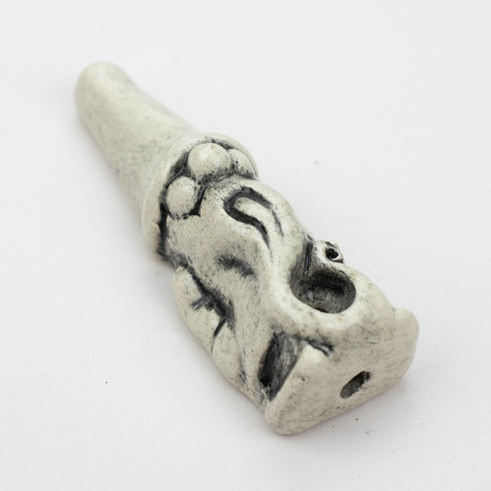 Handmade Ceramic Smoking Pipe [COLLECTIONS] Quartz hand pipe Black Piranha Designs Gnome