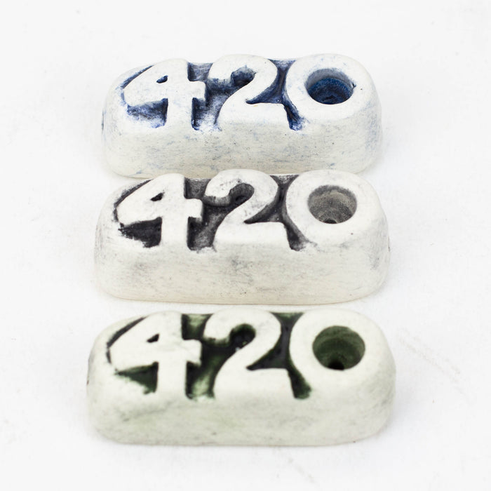 Handmade Ceramic Smoking Pipe [420] Quartz hand pipe Black Piranha Designs