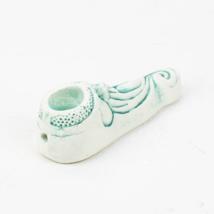 Handmade Ceramic Smoking Pipe [WIZARD/S] Ceramic Pipe Black Piranha Designs