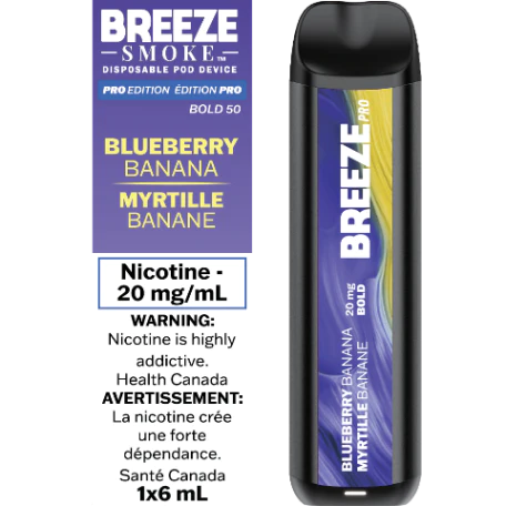 Breeze Pro S50 Disposable 20MG Box of 10 Federal Excise Tax ONE Blueberry Banana
