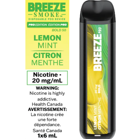 Breeze Pro S50 Disposable 20MG Box of 10 Federal Excise Tax ONE Lemon Mint