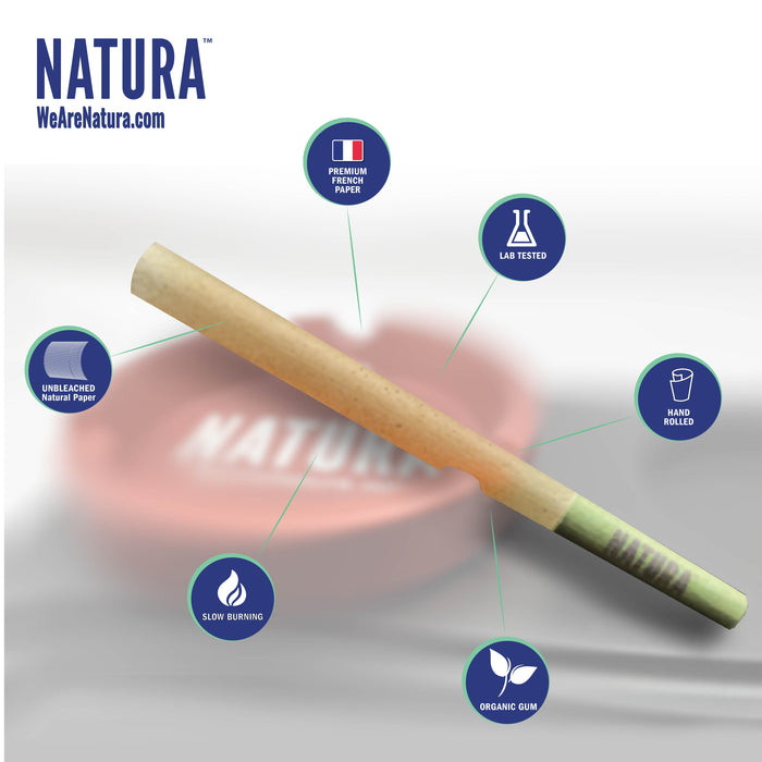 Natura – Unbleached Brown Pre-Rolled Cones Box of 32 ROLLING PAPER NATURA