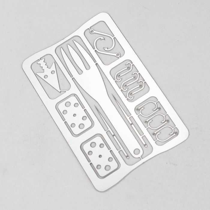 20-in-1 Wallet Multifunction Survival Tool Kit Multi Tool · Accessory Canadian Distributor Silver