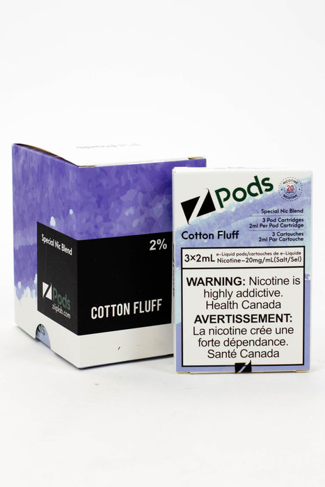 ZPOD S-Compatible Pods Box of 5 packs (20 mg/mL)-Cotton Fluff - One Wholesale