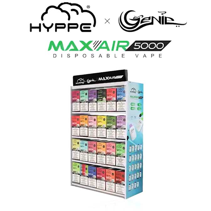 Hyppe x Genie MAX-AIR 5000 Display of 120 Starter Kit