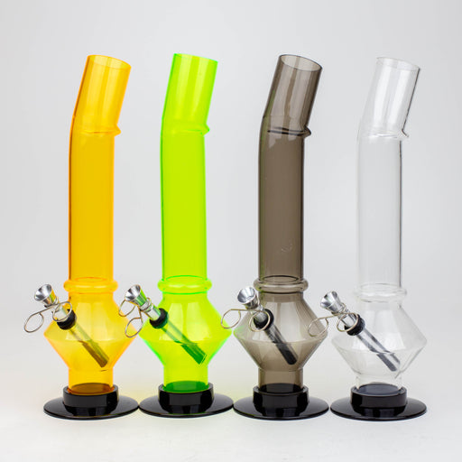 11" bent neck acrylic water pipe assorted [FP series] Glass Bong ONE FP05