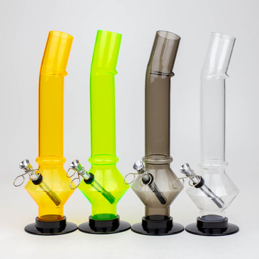11" bent neck acrylic water pipe assorted [FP series]-FP05 - One Wholesale