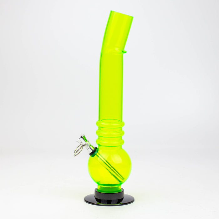 11" bent neck acrylic water pipe assorted [FP series]- - One Wholesale
