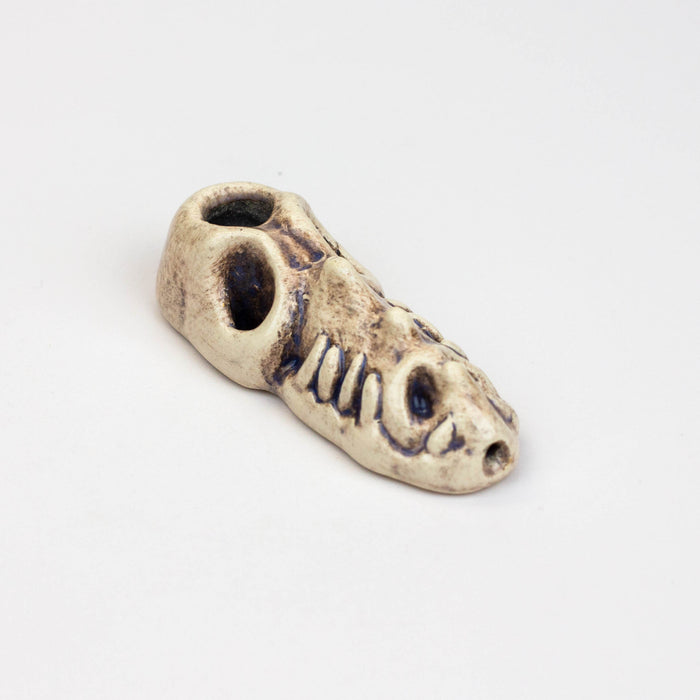 Handmade Ceramic Smoking Pipe [MINI GATOR] Quartz hand pipe Black Piranha Designs