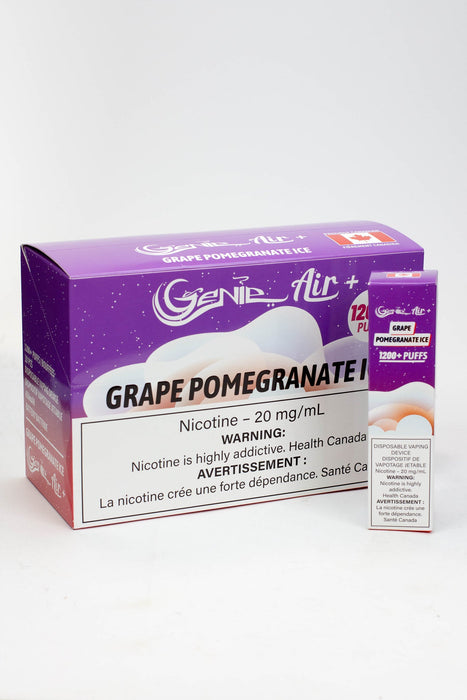 Genie Air+ disposable 1200 Puff Pod 20 mg/mL-Grape Pomegranate Ice - One Wholesale