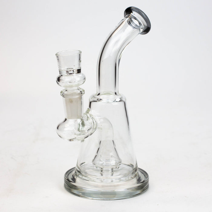 6" Cone diffuser glass bong Bongs ONE Black
