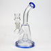 6" Cone diffuser glass bong Bongs ONE Blue