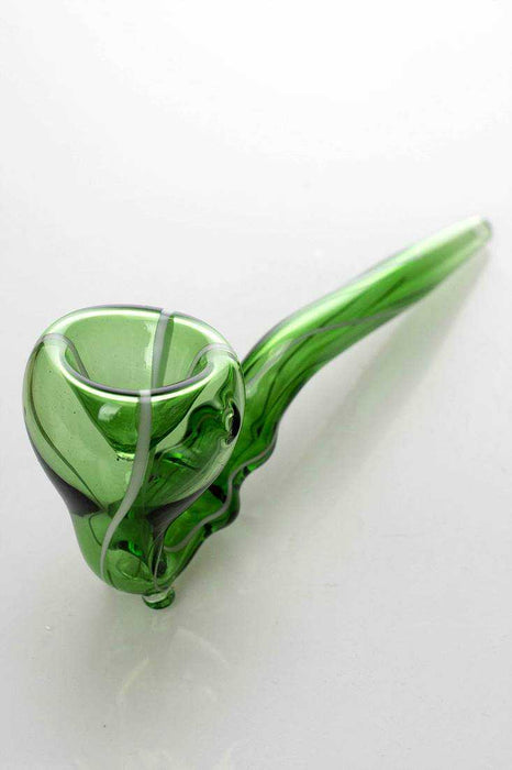 Sherlock shape hand pipe-Green - One Wholesale
