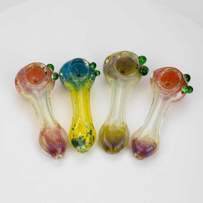 3" soft glass hand pipe [9186] Pack of 2 Glass Pipe ONE