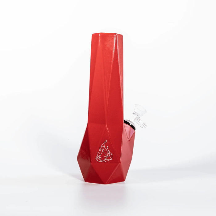 BRNT designs | Hexagon Ceramic Bong BRNT Designs Red