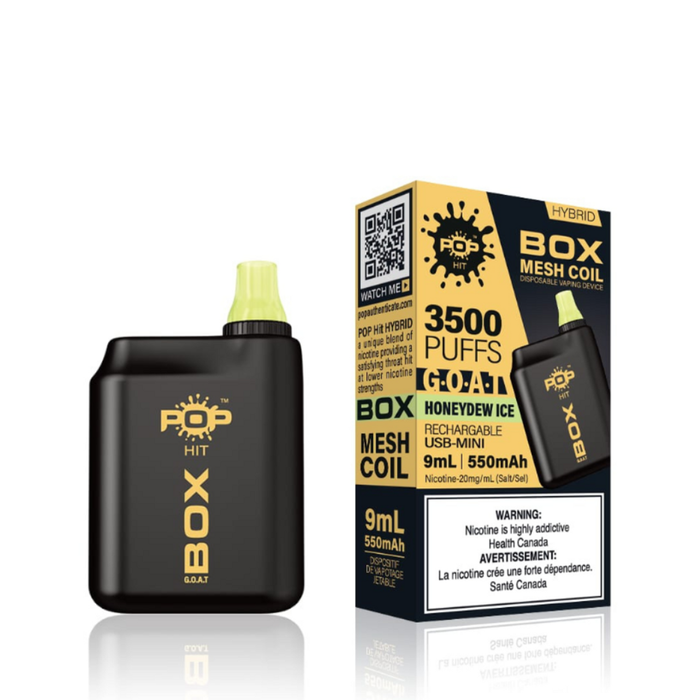 Pop Hybrid Box G.O.A.T 3500 Puff Rechargeable Vape Box of 5