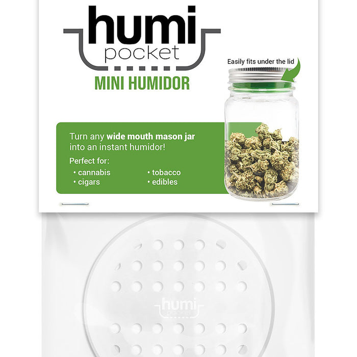 Humi Pocket Mini Humidor-clear - One Wholesale