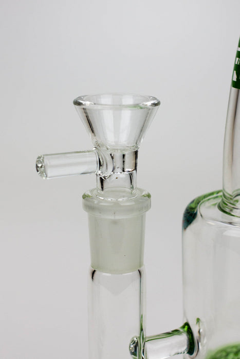 8" HAZE 2-in-1 Honeycomb diffuser Bent neck Dab Rig- - One Wholesale