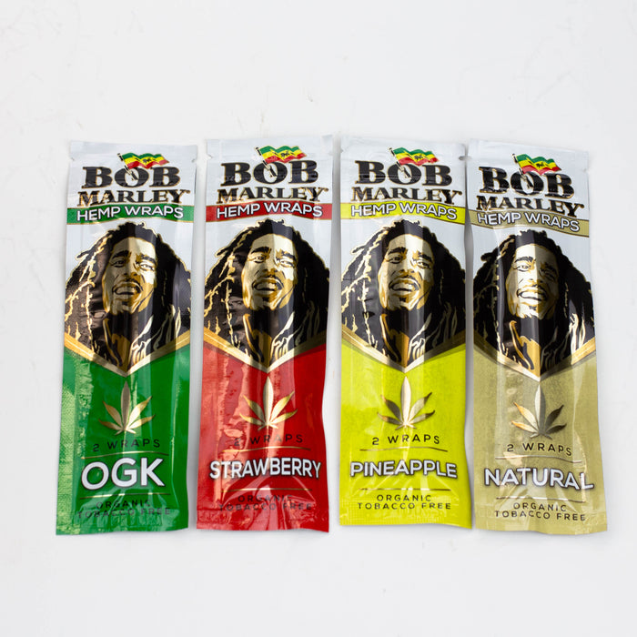 BOB Marley Hemp Wraps display Pack of 25 Leaf Wrap ONE