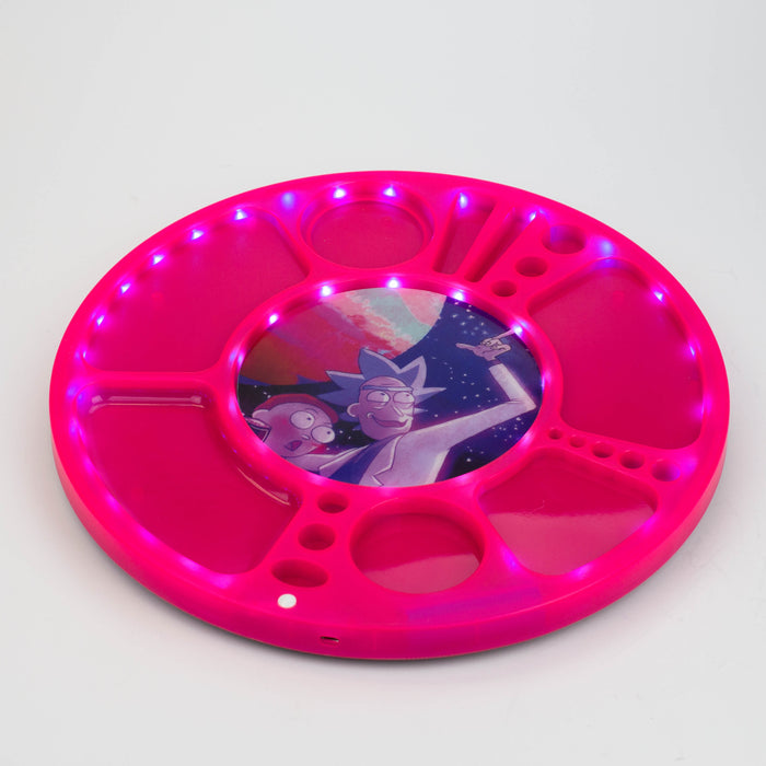 Multifunctional 360 Degree Rotating Led Spinning Rolling Tray ROLLING ACCESSORIES BANKA PINK