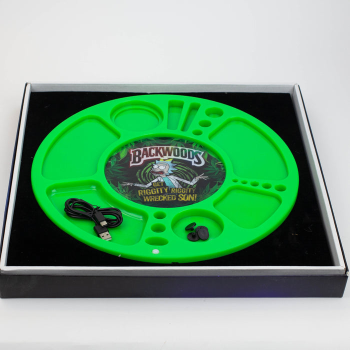 Multifunctional 360 Degree Rotating Led Spinning Rolling Tray
