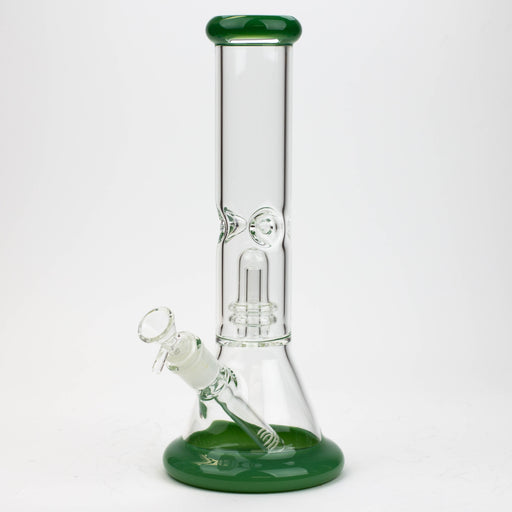 12" Color Bottom Glass Bong with shower head [C1503] Bongs Canadian Distributor Jade Green