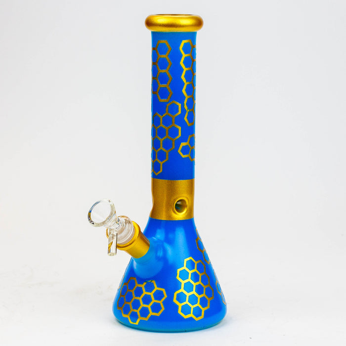 10" Honeycomb color glass water bong Glass Bong BANKA Blue