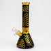 10" Honeycomb color glass water bong Glass Bong BANKA Black