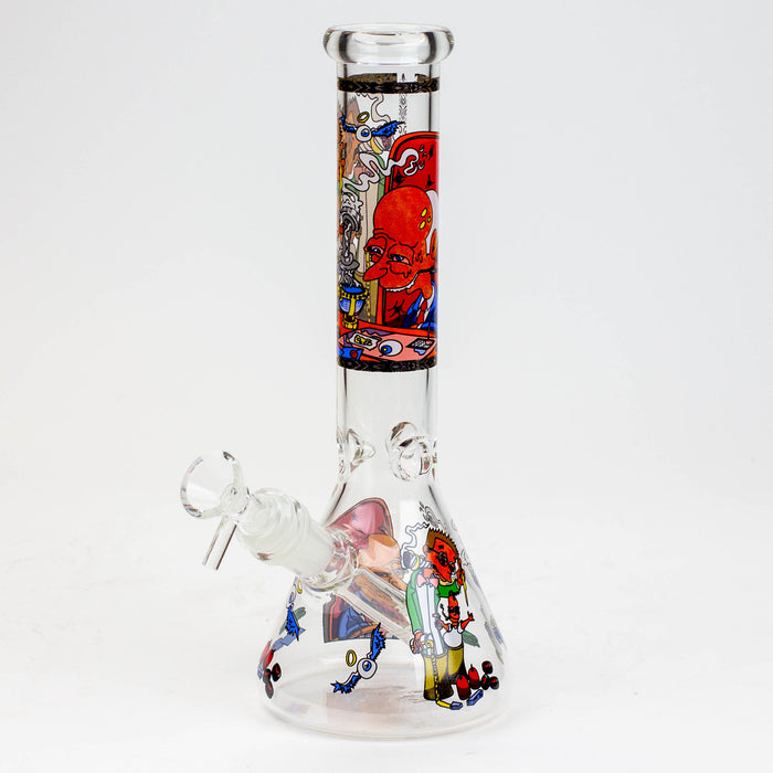 10" Cartoon glass water bong