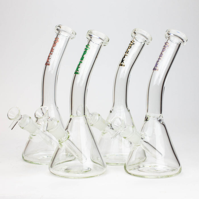 10" SPARK beaker thick glass bent neck water bong Glass Bong ONE