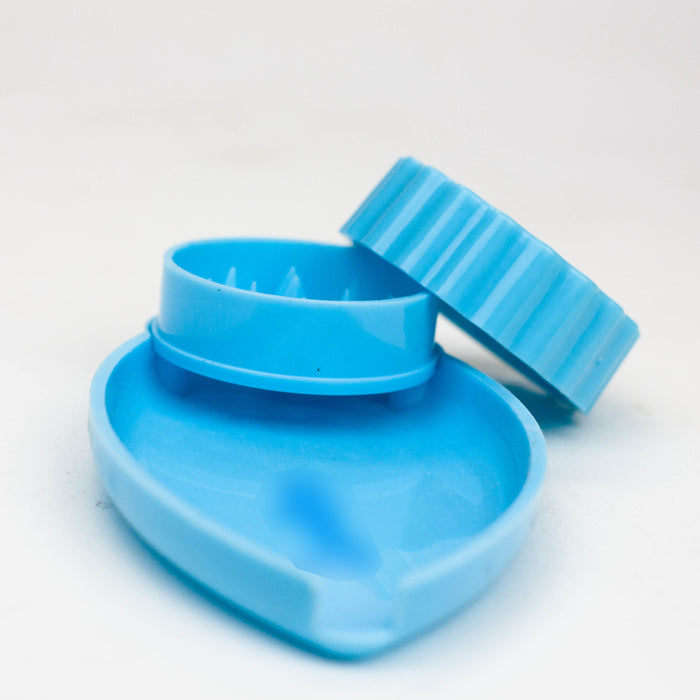 Plastic Grinder with mini leaf shape tray Box of 12 Herb Grinder BANKA