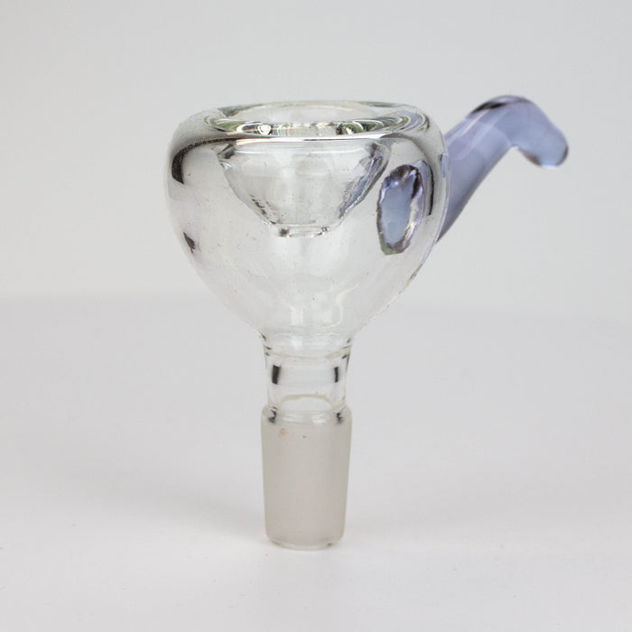 Clear round glass bowl with handle for 14 mm female Joint Bowl · Popper ONE