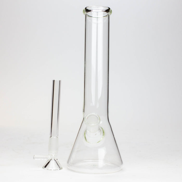 8" Clear glass beaker water bong