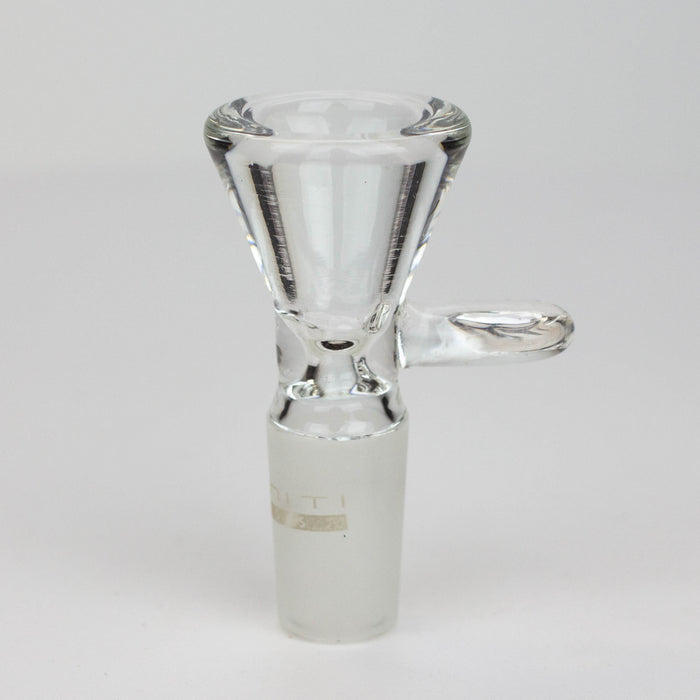 Clear thick glass bowl with handle for 14 mm female Joint Bowl · Popper ONE
