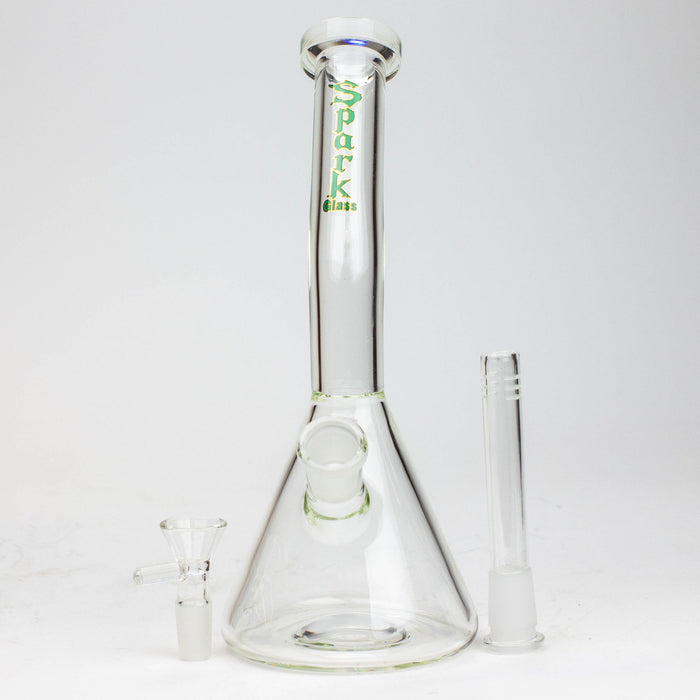 10" SPARK beaker thick glass bent neck water bong Glass Bong ONE