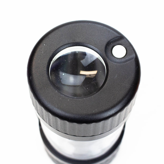 4-in-1 LED Magnify Jar with a grinder and one hitter Jar Purple Haze Smoke Inc