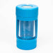 4-in-1 LED Magnify Jar with a grinder and one hitter Jar Purple Haze Smoke Inc Blue