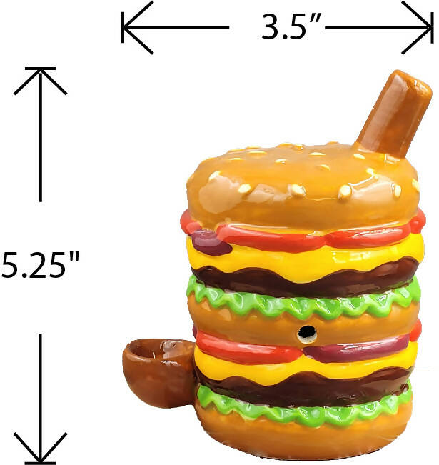 Cheese burger pipe Ceramic Roast and Toast Gifts
