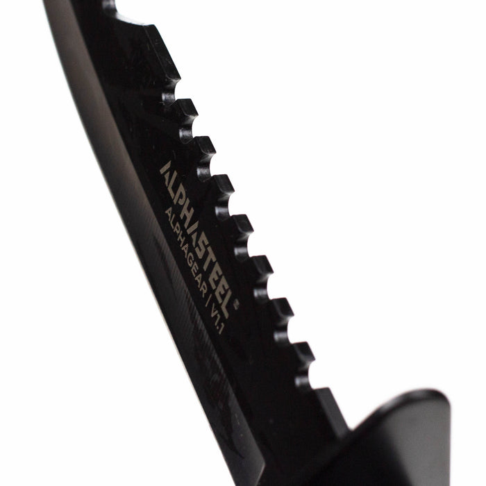 ALPHASTEEL Hunting Knife - Black Survival