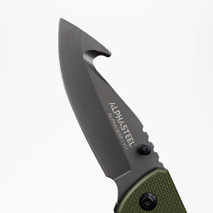 ALPHASTEEL Hunting Knife - Military Fold Folding Knife JJ Distribution