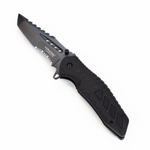 ALPHASTEEL Hunting Knife - Black Rider Folding Knives JJ Distribution