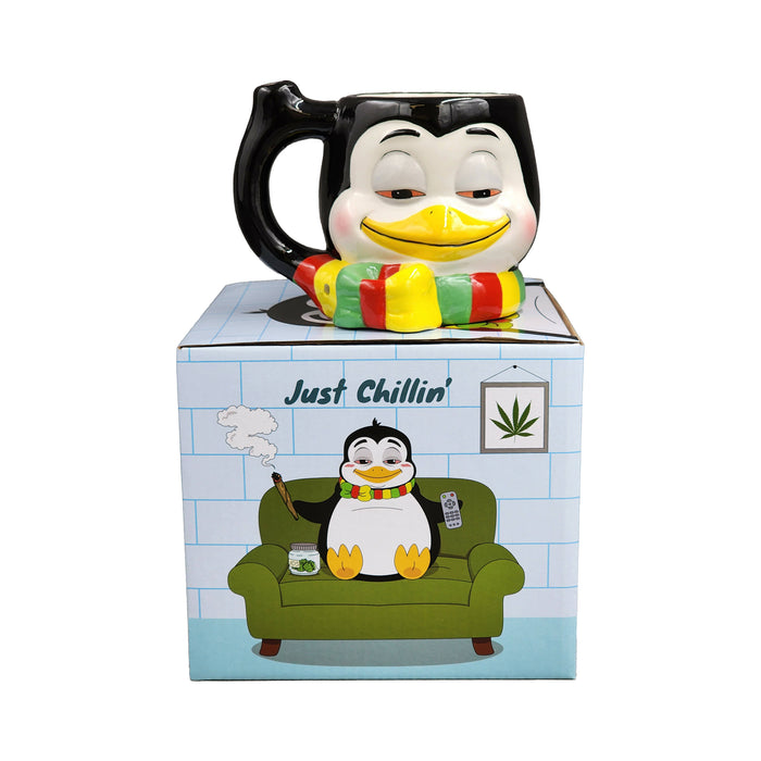 STONED PENGUIN pipe mug Mug Pipe Roast and Toast Gifts