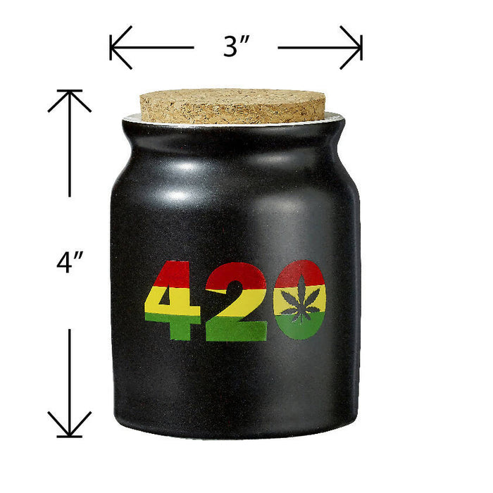 420 rasta color stash jar